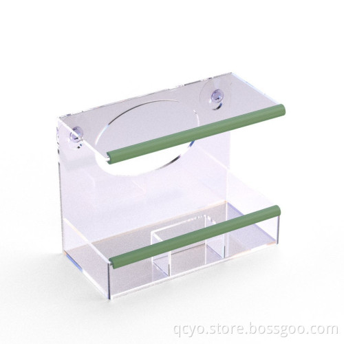 Removable Seed Tray, Strong Suction Cups acrylic Window Bird Feeder